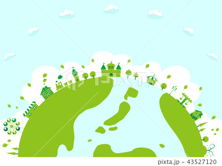 エコ グリーン テーマパーク 地球のイラスト素材