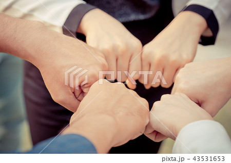 hand together in business meeting for team concept 43531653