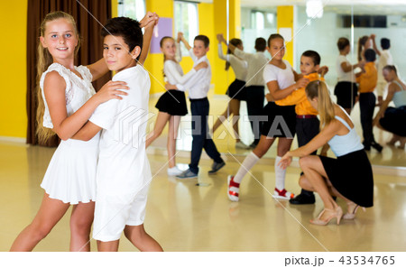 Children studying of partner dance Children studying of partner dance 43534765