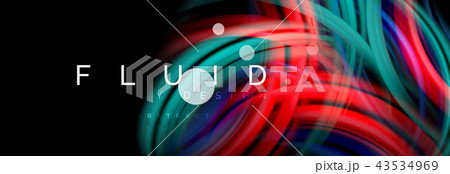 Flowing glowing color motion concept, trendy abstract layout template for business or technology 43534969