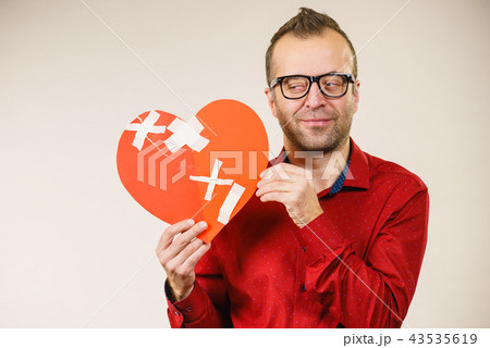 Smiling man with healed heart. Smiling man with healed heart. 43535619