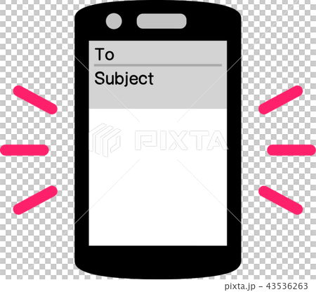 スマートフォンのメール編集画面のイラスト素材