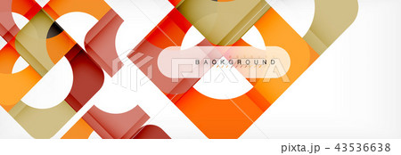 Geometric squares abstract banner. Vector illustration for business brochure or flyer, presentation 43536638