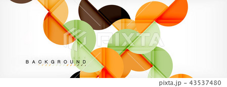 Modern geometrical abstract background - circles. Business or technology presentation design 43537480