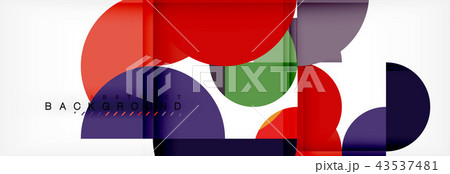 Circle modern geometrical abstract background illustration 43537481