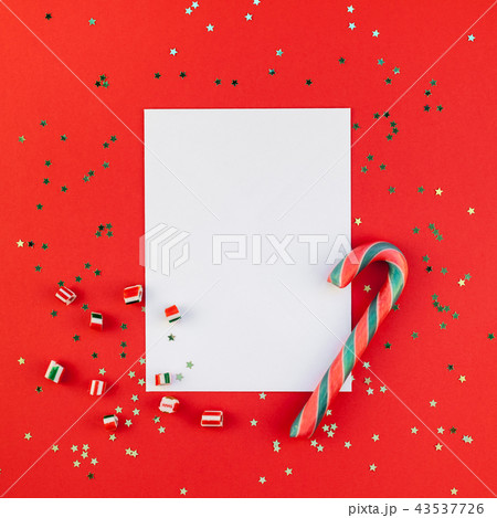 Christmas greeting postcard mockup with glitter 43537726