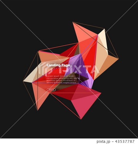 Polygonal geometric design, abstract shape made of triangles, trendy background Polygonal geometric design, abstract shape made of triangles, trendy background 43537787