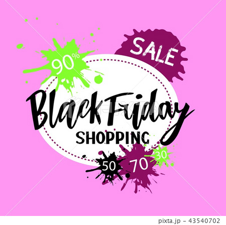 Vector illustration of hand lettering modern brush calligraphic lettering of text Black Friday 43540702