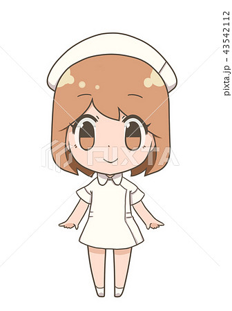 看護師 ミニキャラクターのイラスト素材