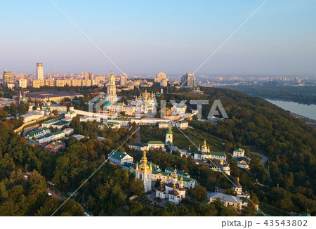 Panorama of Kyiv from Mother Motherland statue with Kyiv-Pechersk Lavra in Kyiv, Ukraine Panorama of Kyiv from Mother Motherland statue with Kyiv-Pechersk Lavra in Kyiv, Ukraine 43543802