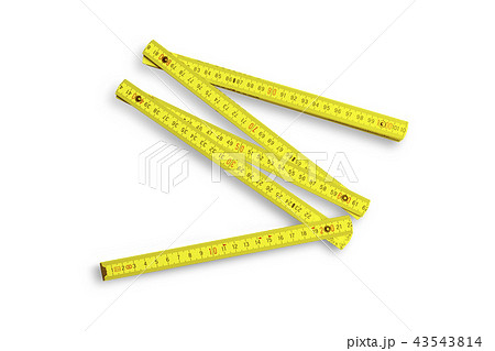 Folding rule measuring tool isolated on white background 43543814
