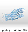 Abstract image of businessman hand reaching. 43543987