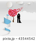 Sheet paper art of Valentine background.  43544542