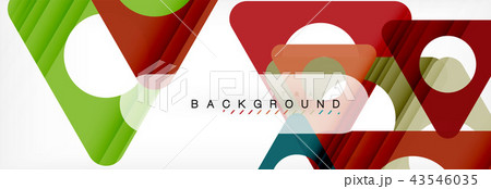 Geometric background, circles and triangles shapes banner. Illustration for business brochure or 43546035