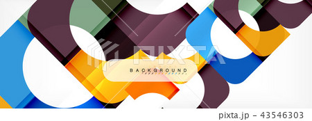 Geometric squares abstract banner. Vector illustration for business brochure or flyer, presentation 43546303