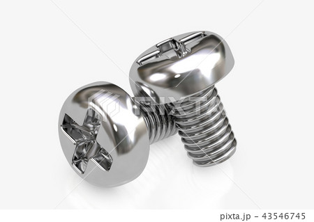 2つのネジ クローズアップ 2つのネジ クローズアップ 43546745