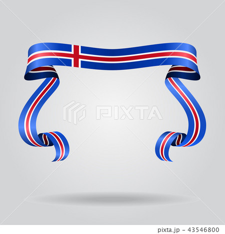 Icelandic flag wavy ribbon background. Vector illustration. Icelandic flag wavy ribbon background. Vector illustration. 43546800