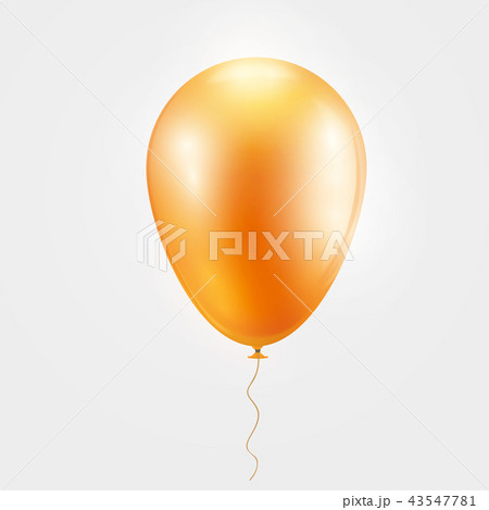 Realistic orange baloon on isolated on white background.  43547781