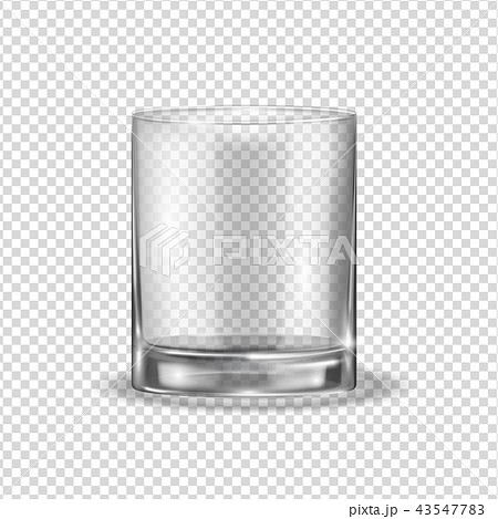 Realistic glassfull transparent shiny glass, on a light abstract 43547783