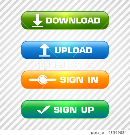 beautiful symbol and button items collection 43549824