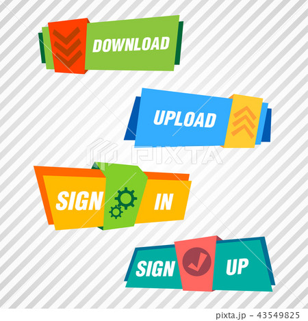 beautiful symbol and button items collection 43549825