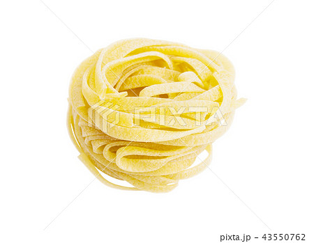 Egg pasta nest isolated on white 43550762