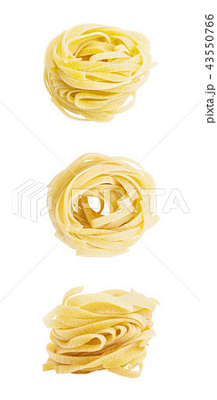 Egg pasta nest isolated on white 43550766