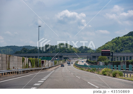 石川県　北陸自動車道　もうすぐ金沢森本インターチェンジの出口 43550869