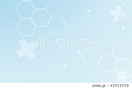Medical abstract background. Polygon and dot line 43553559