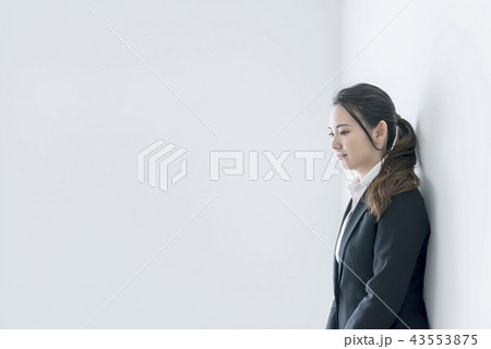 ファイルを持ったビジネスウーマン ファイルを持ったビジネスウーマン 43553875