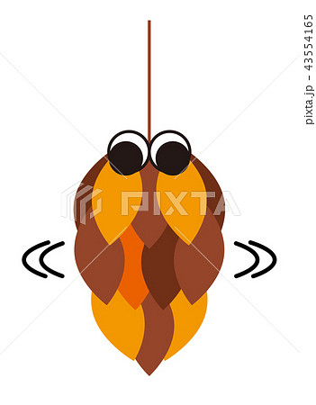 蓑虫のイラスト 43554165