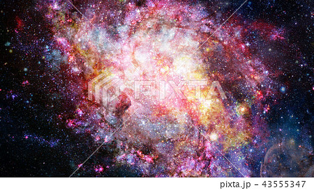 Colored clouds in nebula. Colored clouds in nebula. 43555347