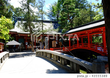 生島足島神社 御本社と御神橋  43555389