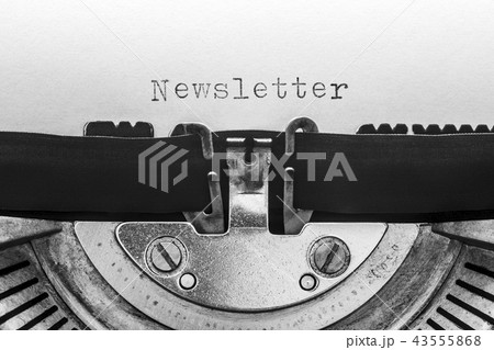 Newsletter typed on a vintage typewriter  43555868