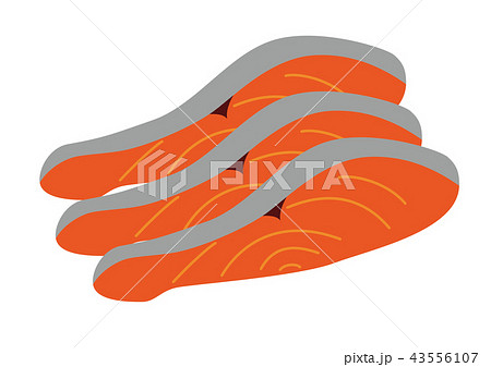 鮭の切り身のイラスト素材