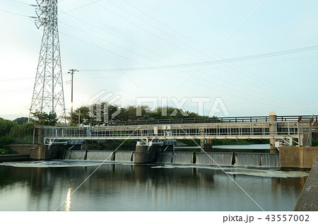 花見川 汐留橋 印旛報水路 千葉県千葉市の写真素材