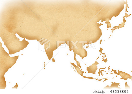 手描き　地図　古地図　テクスチャー 43558392