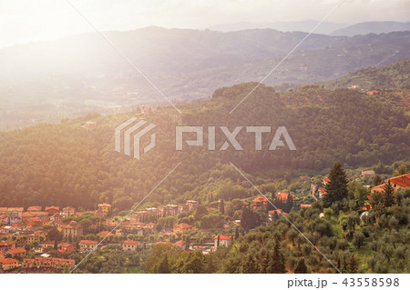 Panorama of city Montecatini Terme in Tuscany in summer Italy, Europe Panorama of city Montecatini Terme in Tuscany in summer Italy, Europe 43558598