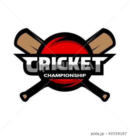 Cricket Sports Label Badge Emblem のイラスト素材