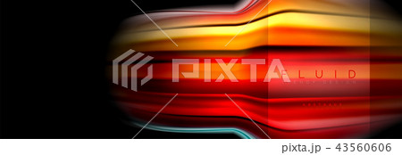 Rainbow fluid abstract shapes, liquid colors design, colorful marble or plastic wavy texture 43560606