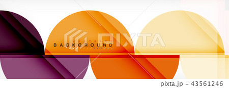 Modern geometrical abstract background - circles. Business or technology presentation design 43561246