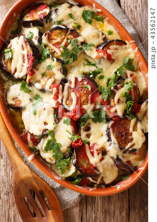 Summer recipe for eggplant casserole 43562147