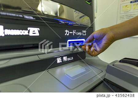 ATM bank credit card cash fingerprint 43562438