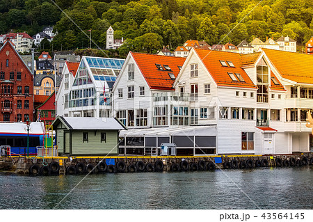 Bergen, Norway city center view with Bryggen 43564145