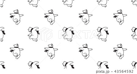 Bear seamless pattern vector polar bear dance 43564592