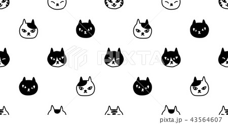 cat breed seamless pattern cat head vector neko 43564607
