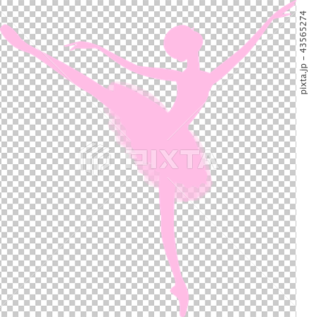 Ballet ballerina silhouette arabesque pink Ballet ballerina silhouette arabesque pink 43565274