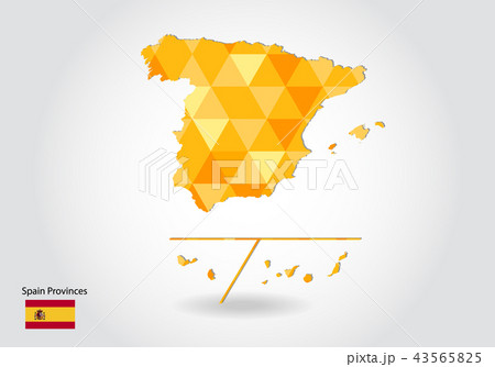 Geometric polygonal style vector map 43565825
