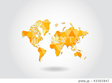Geometric polygonal style vector map 43565847