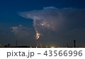 雷雲　カミナリ　遠雷　夜の雷　落雷　01 43566996